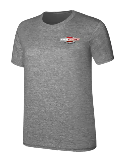 Womens Ring Spun Light Grey Heather 4.5 oz T-Shirt w/FYDA Logo