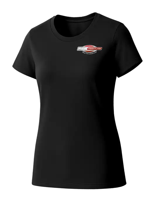 Womens Seriously Soft Black T-Shirt w/FYDA Logo