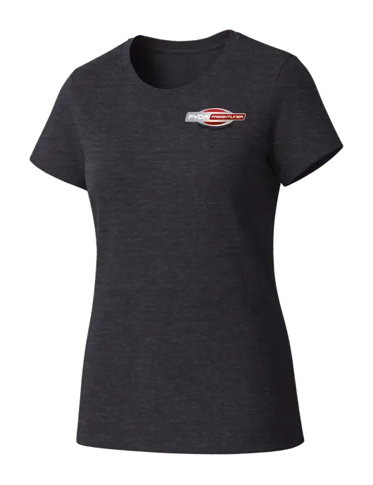 Womens Seriously Soft Heathered Charcoal T-Shirt w/FYDA Logo