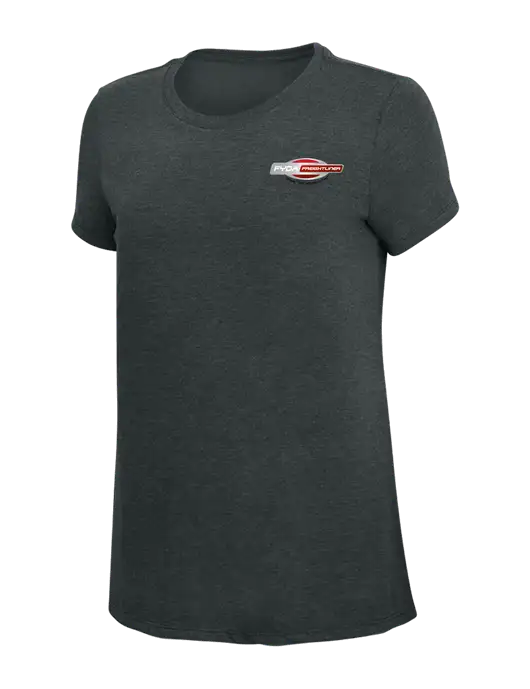Womens Simply Soft Black Frost 4.5oz Poly/Combed Ring Spun Cotton T-Shirt w/FYDA Logo