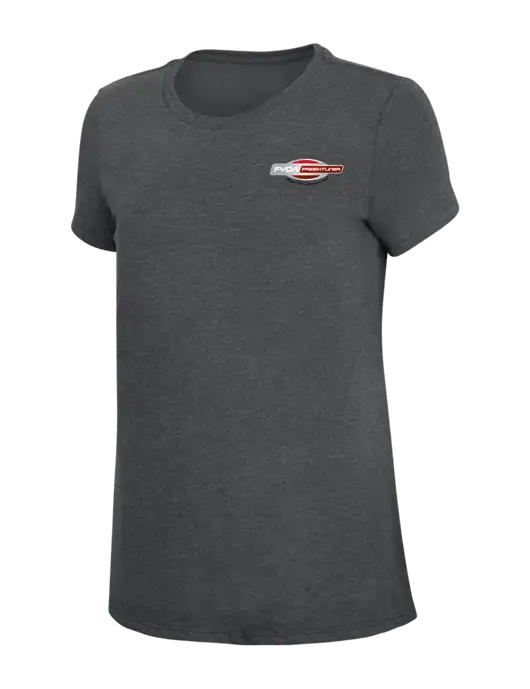 Womens Simply Soft Charcoal 4.5oz Poly/Combed Ring Spun Cotton T-Shirt w/FYDA Logo