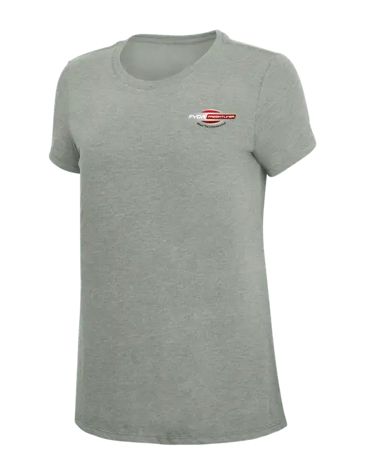 Womens Simply Soft Grey Frost 4.5oz  Poly/Combed Ring Spun Cotton T-Shirt w/FYDA Logo