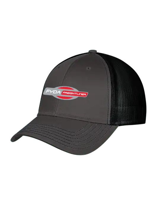 Charcoal & Black Mesh Trucker Cap Snap Back w/FYDA Logo
