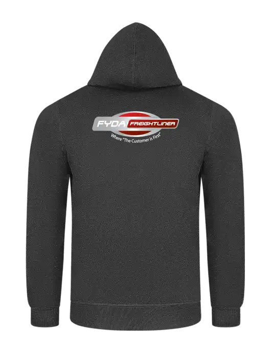 Charcoal 7.8 oz Ring Spun Hooded Sweatshirt w/FYDA Logo, FYDA Logo