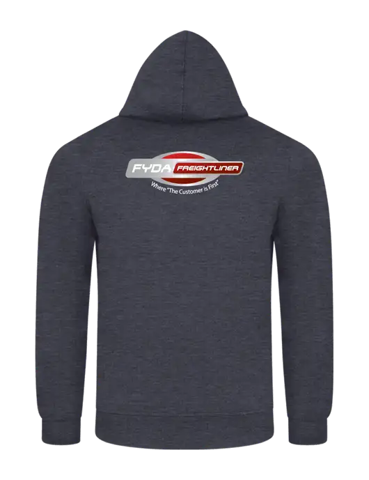 Heather Navy 7.8 oz Ring Spun Hooded Sweatshirt w/FYDA Logo, FYDA Logo