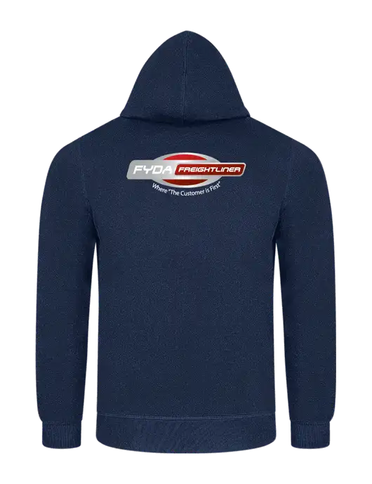 Navy 7.8 oz Ring Spun Hooded Sweatshirt w/FYDA Logo, FYDA Logo