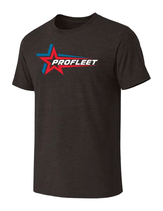 BELLA+CANVAS Dark Grey Heather CVC Short Sleeve Tee w/ProFleet Logo