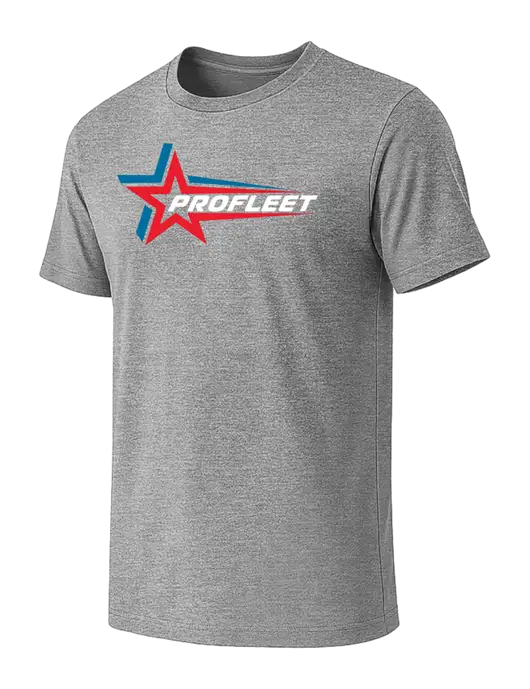 BELLA+CANVAS Heather Grey CVC Short Sleeve Tee w/ProFleet Logo
