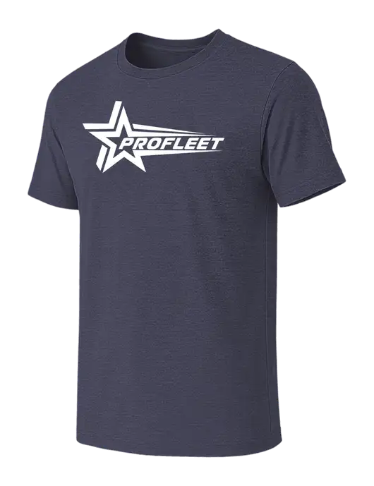 BELLA+CANVAS Heather Navy CVC Short Sleeve Tee w/ProFleet Logo