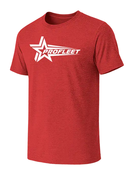 BELLA+CANVAS Heather Red CVC Short Sleeve Tee w/ProFleet Logo