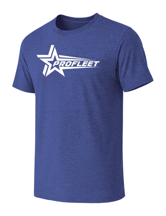 BELLA+CANVAS Heather Royal CVC Short Sleeve Tee w/ProFleet Logo