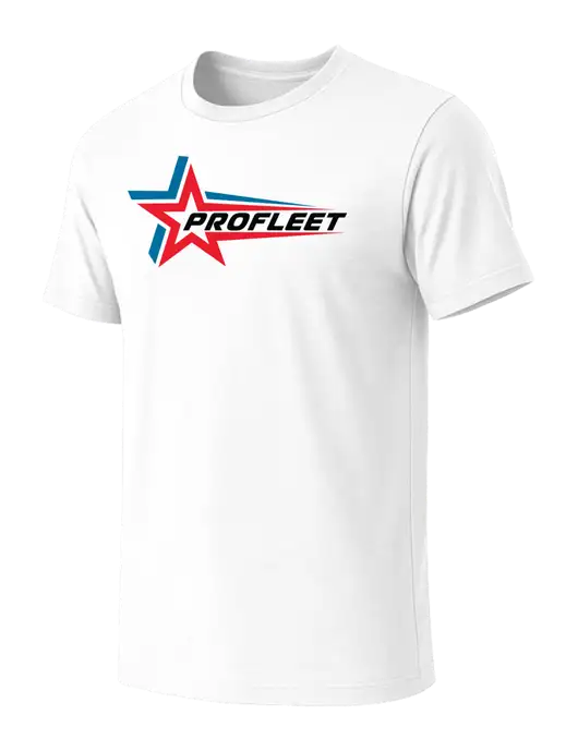 BELLA+CANVAS White Blend CVC Short Sleeve Tee w/ProFleet Logo