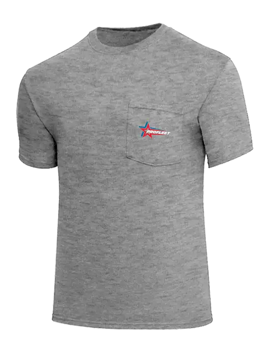 Core Blend Medium Grey Heather Pocket T-Shirt w/ProFleet Logo