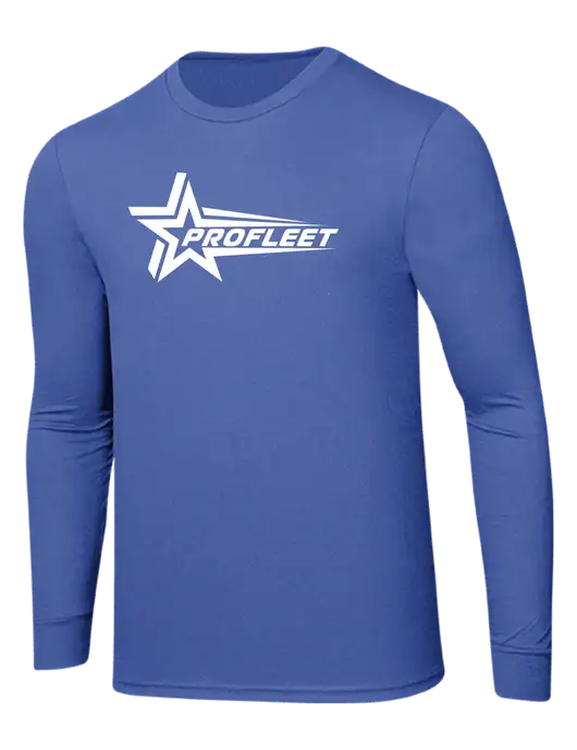 Simply Soft Long Sleeve Royal Frost 4.5 oz, Poly/Combed Ring Spun Cotton T-Shirt w/ProFleet Logo