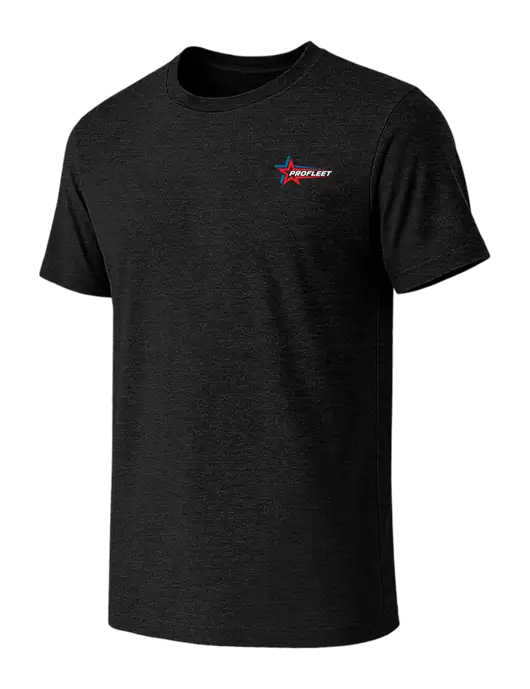 BELLA+CANVAS Black Heather CVC Short Sleeve Tee w/ProFleet Logo