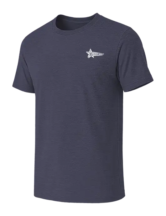 BELLA+CANVAS Heather Navy CVC Short Sleeve Tee w/ProFleet Logo