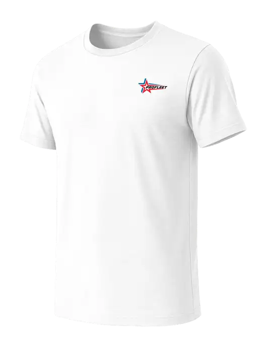 BELLA+CANVAS White Blend CVC Short Sleeve Tee w/ProFleet Logo