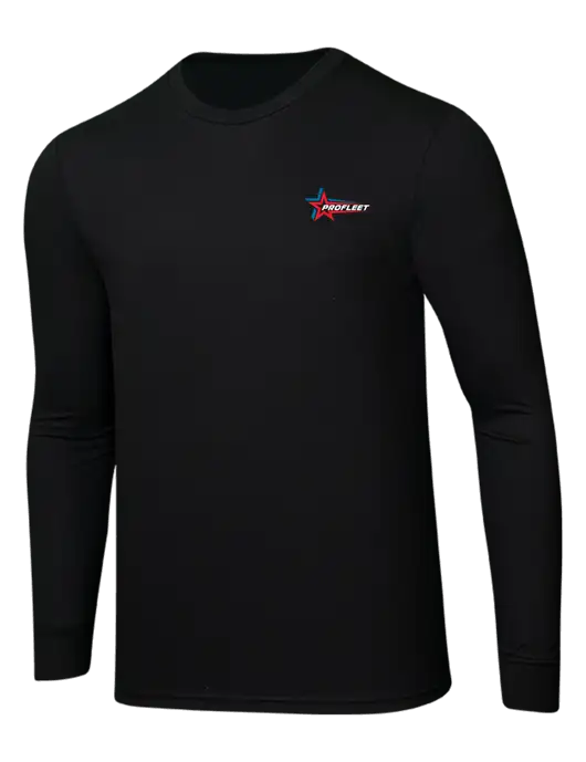 Simply Soft Long Sleeve Black 4.5 oz, Poly/Combed Ring Spun Cotton T-Shirt w/ProFleet Logo
