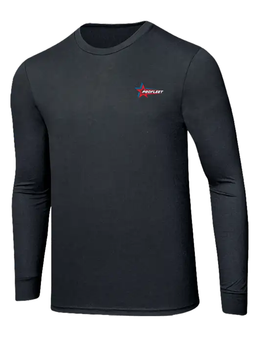 Simply Soft Long Sleeve Black Frost 4.5 oz, Poly/Combed Ring Spun Cotton T-Shirt w/ProFleet Logo
