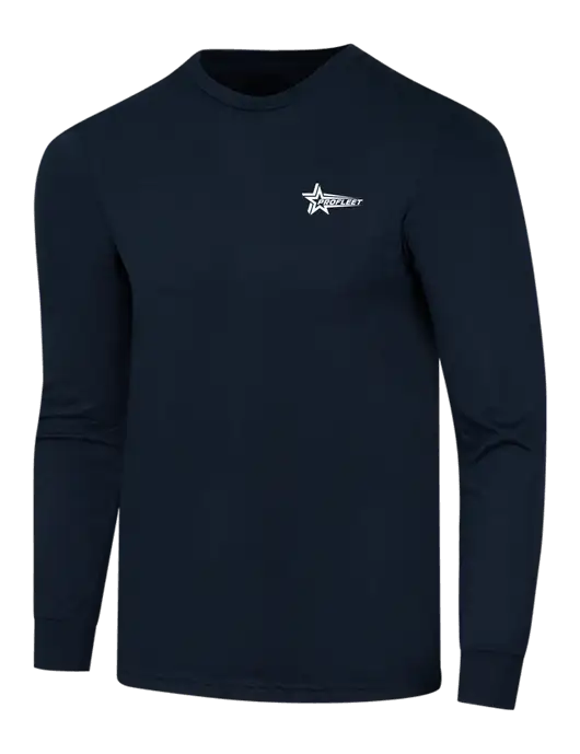 Simply Soft Long Sleeve Navy 4.5 oz, Poly/Combed Ring Spun Cotton T-Shirt w/ProFleet Logo