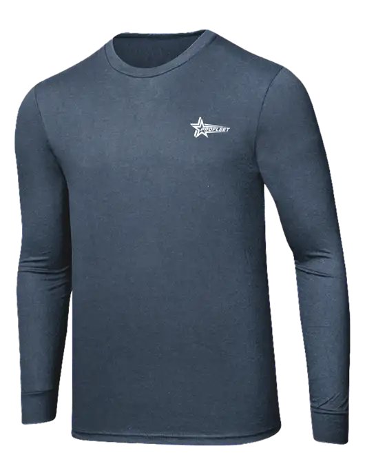 Simply Soft Long Sleeve Navy Frost 4.5 oz, Poly/Combed Ring Spun Cotton T-Shirt w/ProFleet Logo