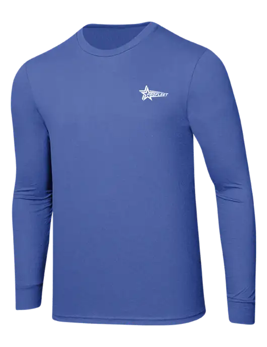 Simply Soft Long Sleeve Royal Frost 4.5 oz, Poly/Combed Ring Spun Cotton T-Shirt w/ProFleet Logo