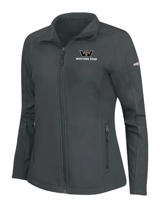 Charcoal Grey Womens Core Soft Shell Jacket w/Western Star Logo, FYDA Logo