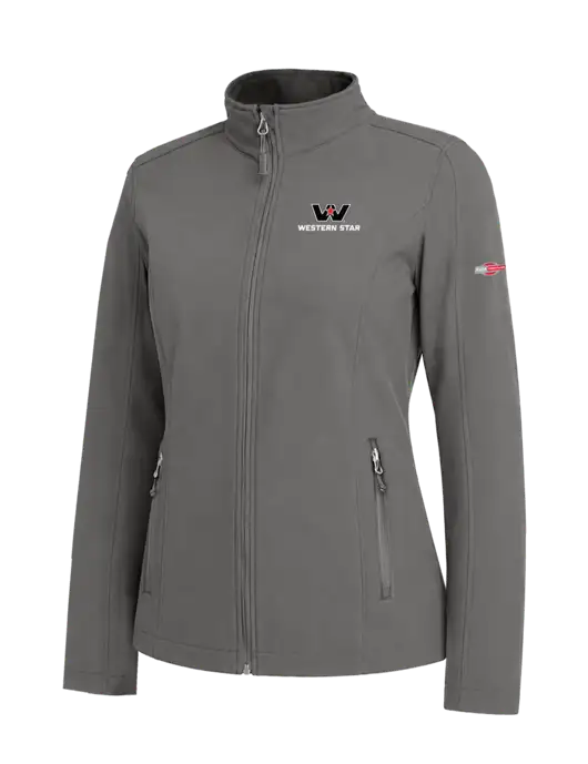 Medium Grey Womens Core Soft Shell Jacket w/Western Star Logo, FYDA Logo