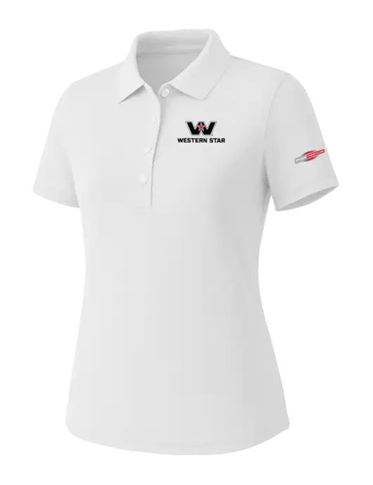 Callaway Womens Core Bright White Performance Polo w/Western Star Logo, FYDA Logo