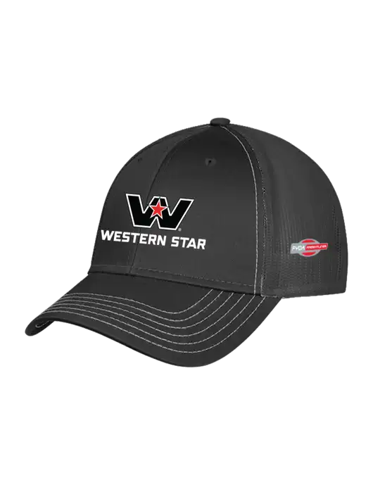Charcoal Grey Mesh Trucker Cap Snap Back w/Western Star Logo, FYDA Logo