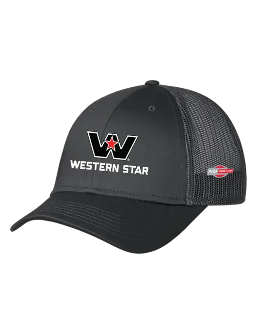 Charcoal Mesh Trucker Cap Snap Back w/Western Star Logo, FYDA Logo