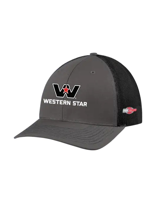 Richardson Adjustable Snapback Original 112 Trucker Cap Dark Grey w/Black Mesh w/Western Star Logo, FYDA Logo