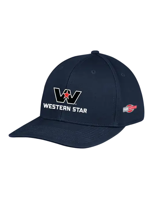 Premium Modern Structured Twill Navy Snapback Cap w/Western Star Logo, FYDA Logo