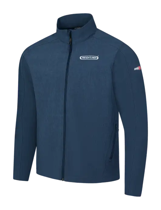 Navy Heather Core Soft Shell Jacket w/Freightliner Logo, FYDA Logo