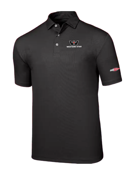 Callaway Birdseye Black Polo w/Western Star Logo, FYDA Logo