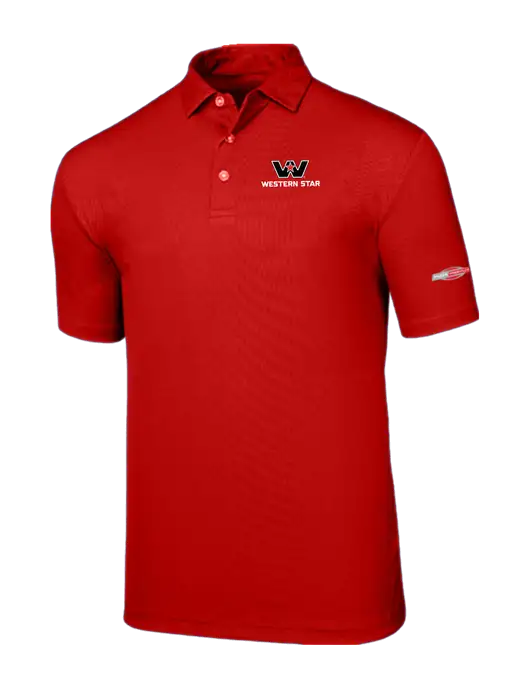Callaway Birdseye Red Polo w/Western Star Logo, FYDA Logo
