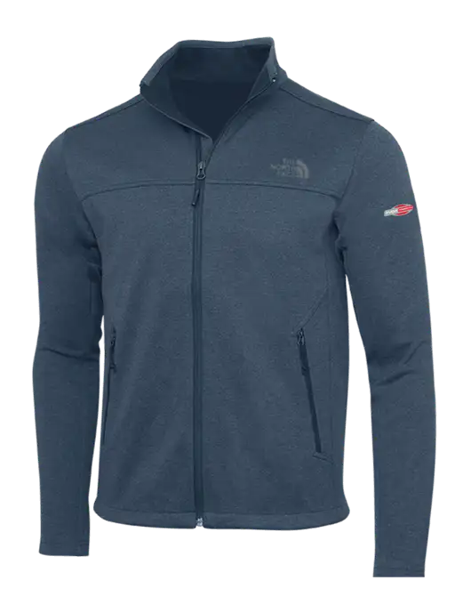 North Face Light Navy Heather Ridgewall Soft Shell Jacket w/FYDA Logo