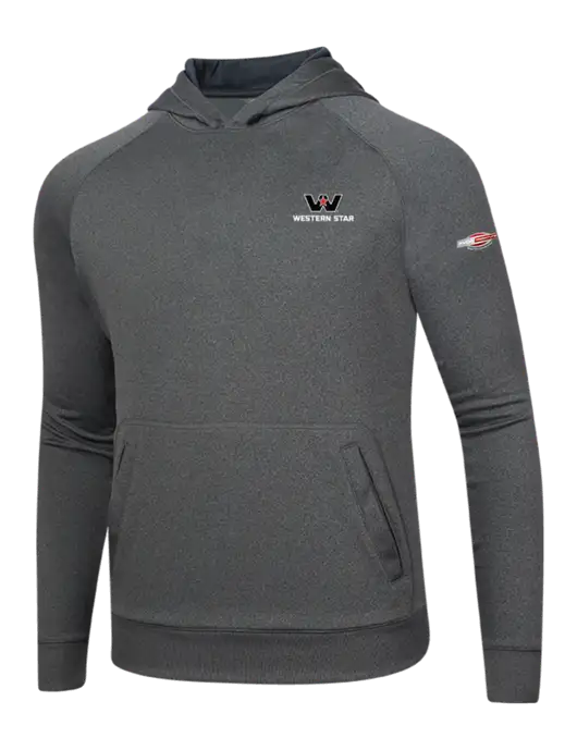 Tech Graphite Heather Fleece Hooded Sweatshirt w/Western Star Logo, FYDA Logo