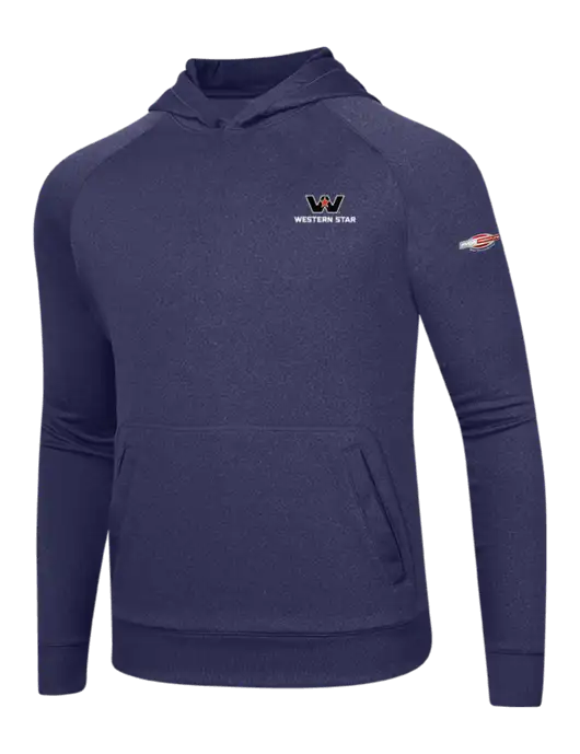 Tech True Navy Fleece Hooded Sweatshirt w/Western Star Logo, FYDA Logo