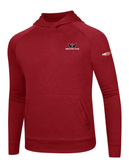 Tech True Red Fleece Hooded Sweatshirt w/Western Star Logo, FYDA Logo