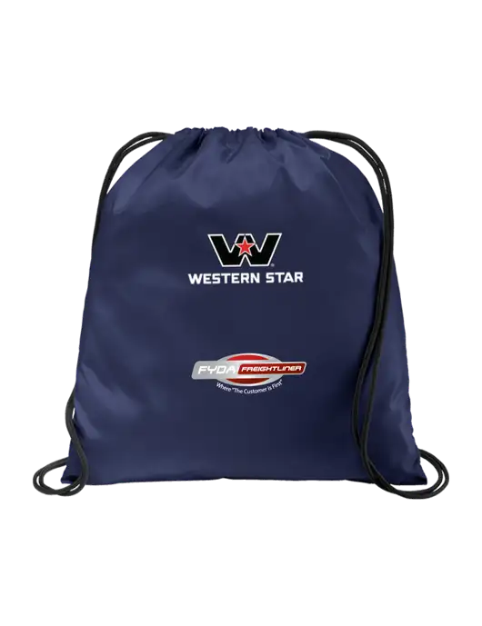 Drawstring  True Navy Cinch Pack w/Western Star Logo, FYDA Logo