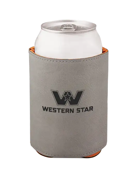 Grey Leatherette Beverage Holder w/Western Star Logo, FYDA Logo