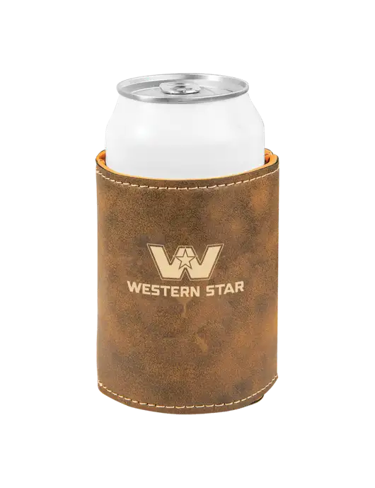 Rustic Leatherette Beverage Holder w/Western Star Logo, FYDA Logo