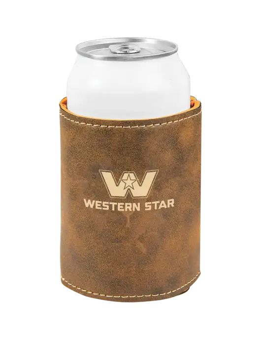 Rustic Leatherette Beverage Holder w/Western Star Logo, FYDA Logo