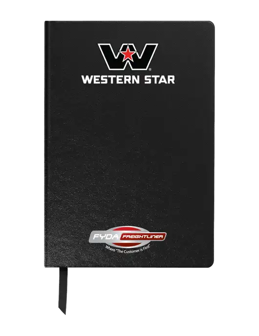 Achieve Black Hardcover Journal, 5.5 x 8.37 w/Western Star Logo, FYDA Logo